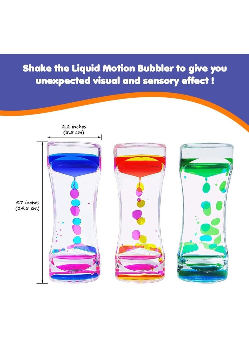 abley's Liquid Motion Timer, Sensory Calming Toy, Visual Bubbler for Autism, Sensory Stimulation (Set of 3) - Image 2